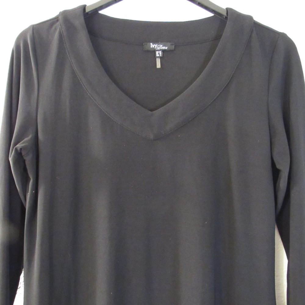 Ivy Beau Womens Dress Sz 6 Black Shift Long Sleeve - Picture 2 of 10
